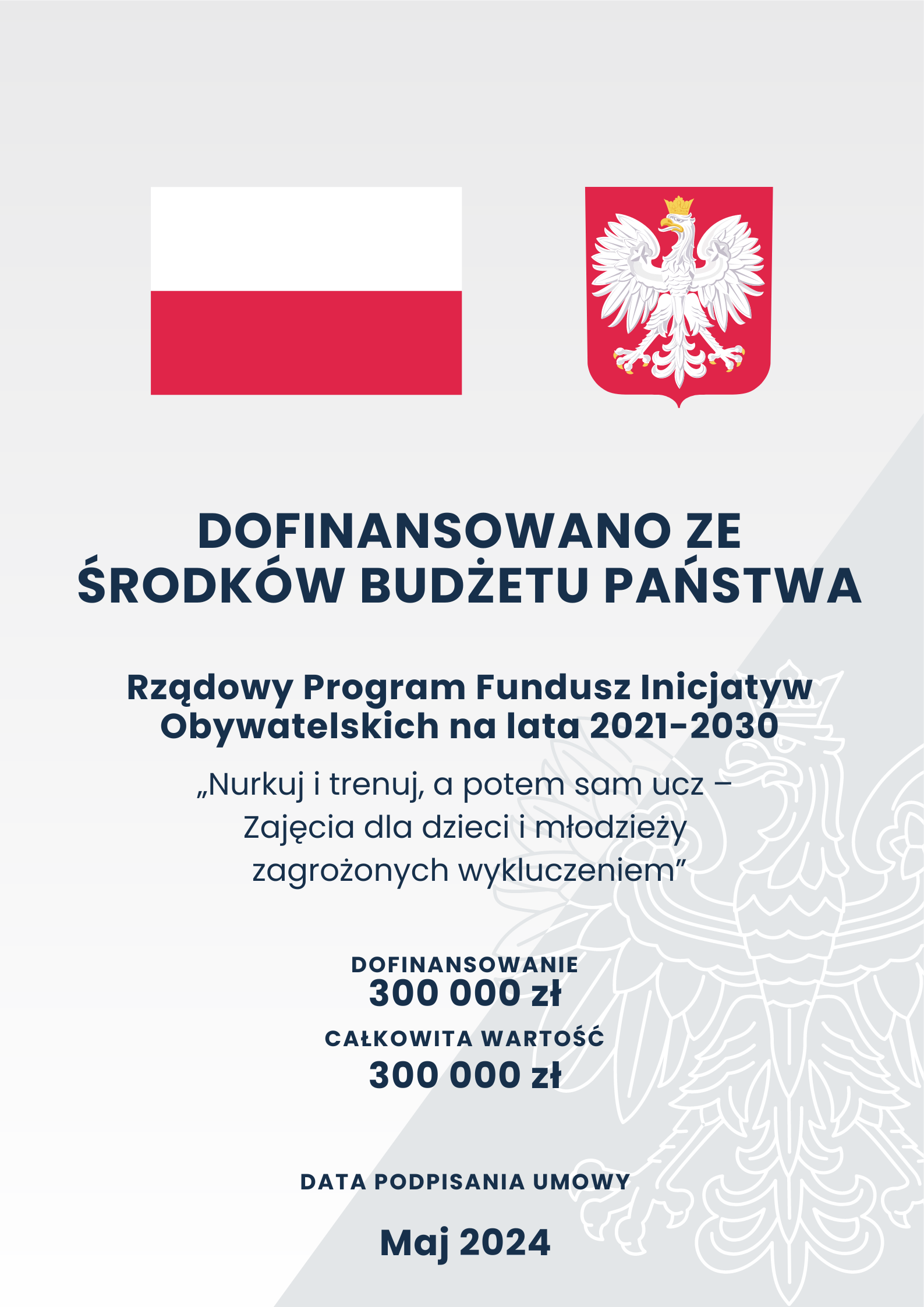 DOFINANSOWANO ZE ŚRODKÓW BUDŻETU PAŃSTWA [NAZWA PROGRAMU LUB DOTACJI] [Nazwa zadania]